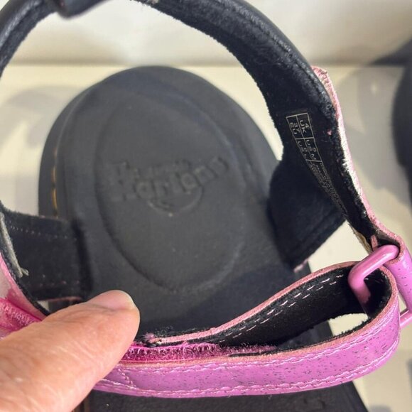 Dr.Martens Junior Klaire Unisex Glitter Sandals Pink Size 5 - Picture 5 of 10